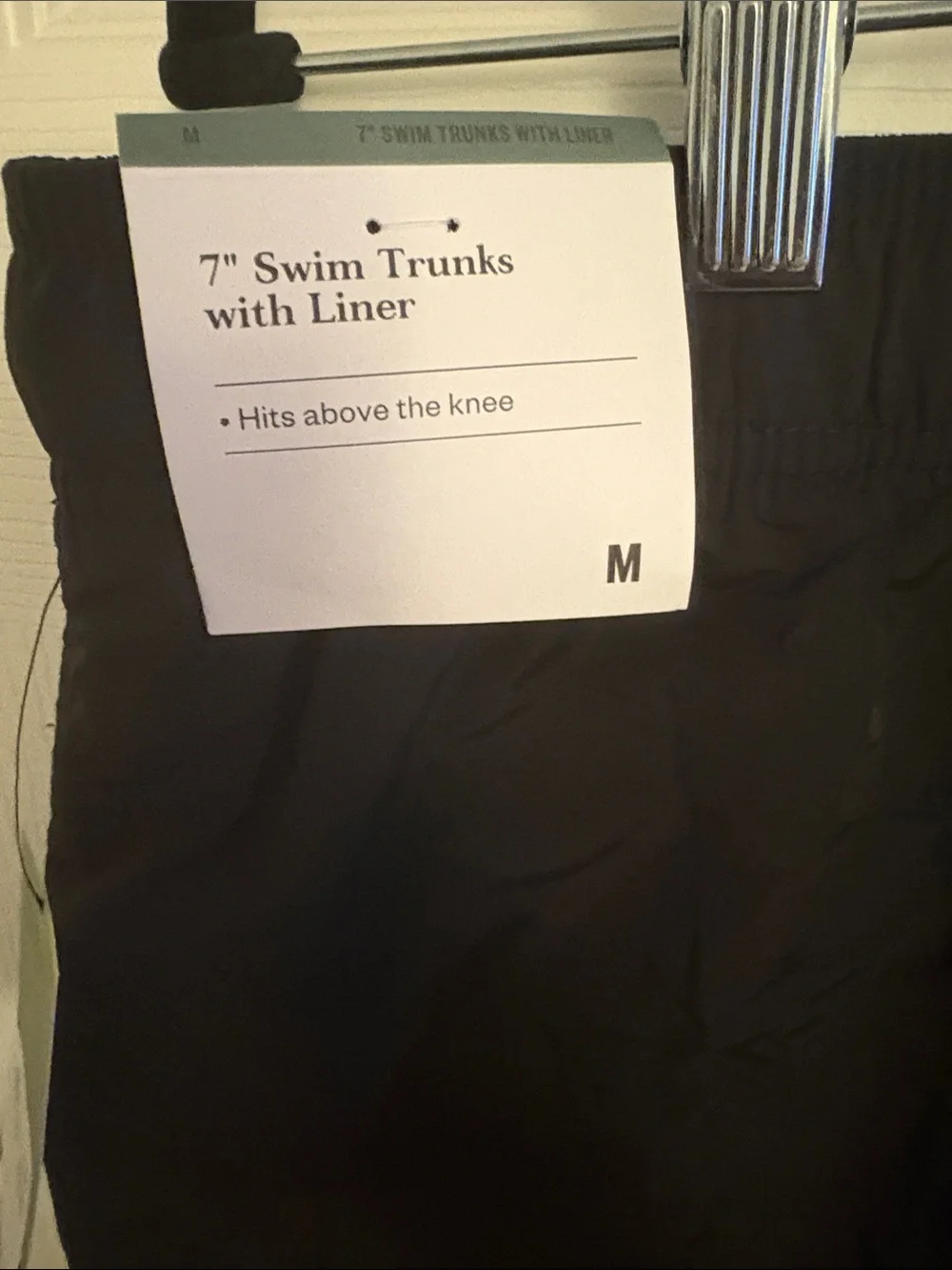Goodfellow & Co Men's Black Swim Trunks with Drawstring (Med) New